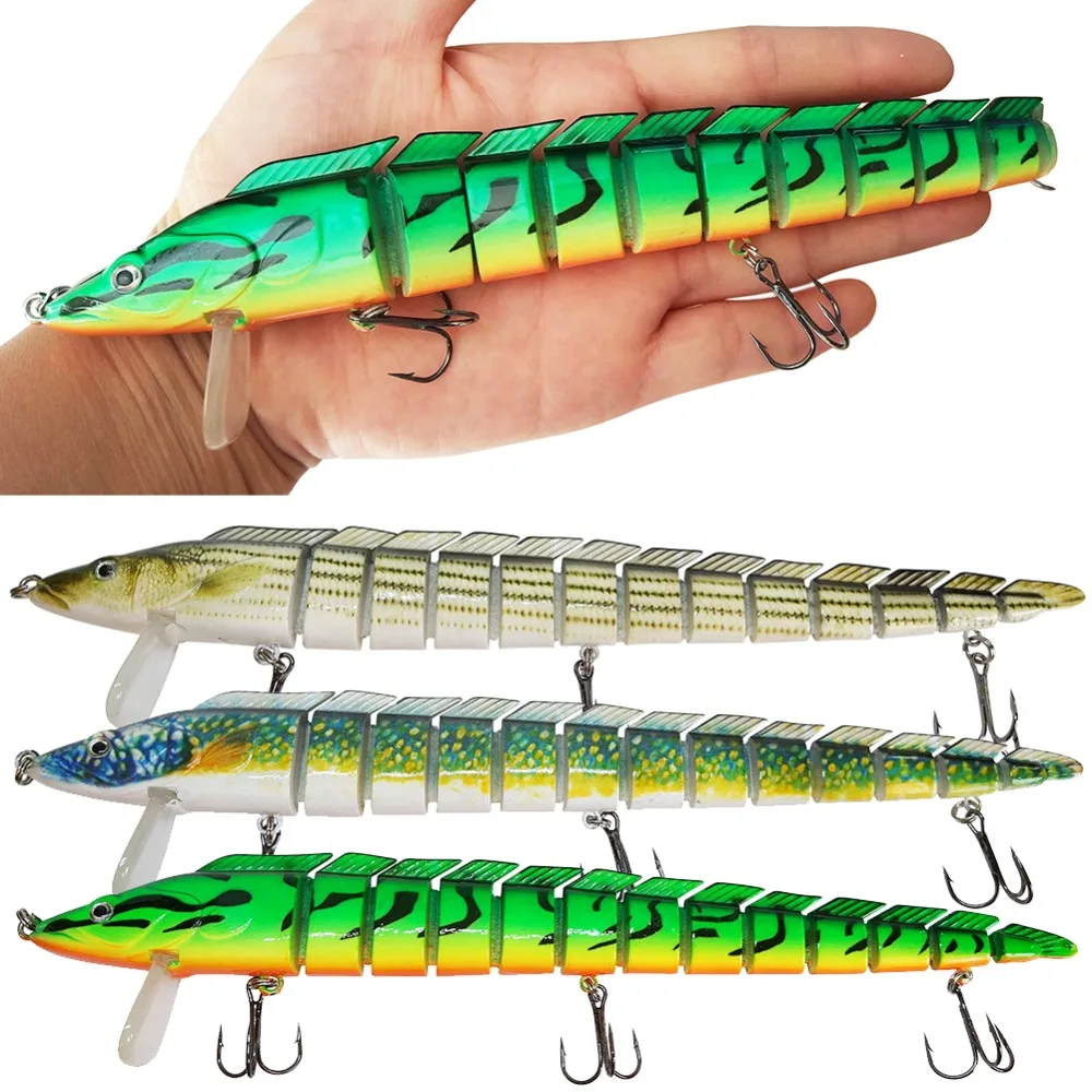 1 шт./3 шт. мульти шарнирная Щука Приманка Minnow 23 5 см/46 г искусственные жесткие