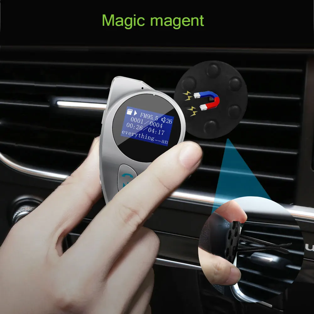Автомобильный комплект Aozbz с Bluetooth mp3 музыкальный плеер fm передатчик модулятор 2 1