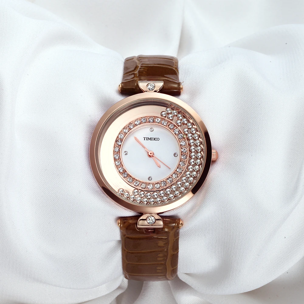 TIME100 Часы женские наручные роскошный ретро стиль текучий шарик в колеце Большой