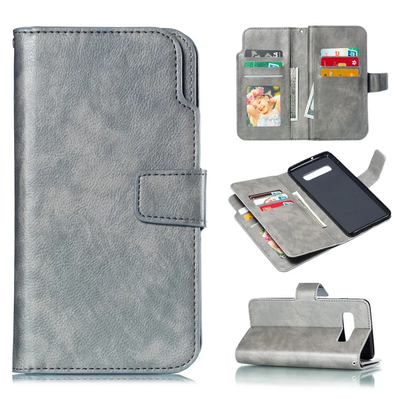 Coque A40 A50 A70 A30 Note 8 9 S105G пары Простой флип чехол для samsung Galaxy S8 S9 S10 плюс M10 M20 S7 края для карт из искусственной кожи Funda