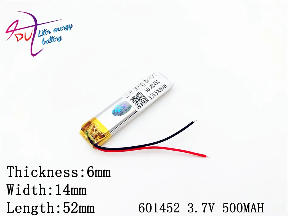 10 шт 3 7 V 500mah 601452 601550 литий-полимерный LiPo аккумуляторная батарея для Mp3 Mp4 PAD DVD DIY