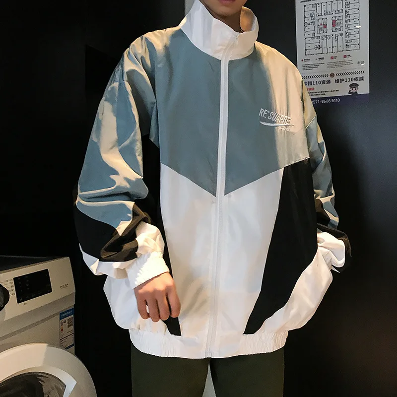 Мужская хлопковая куртка с капюшоном повседневная в стиле хип-хоп тренировочная