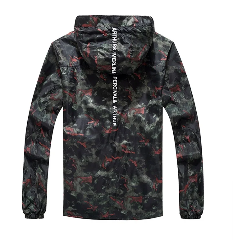 Grandwish/мужская куртка с капюшоном для мужчин в стиле хип хоп Slim Fit камуфляжным