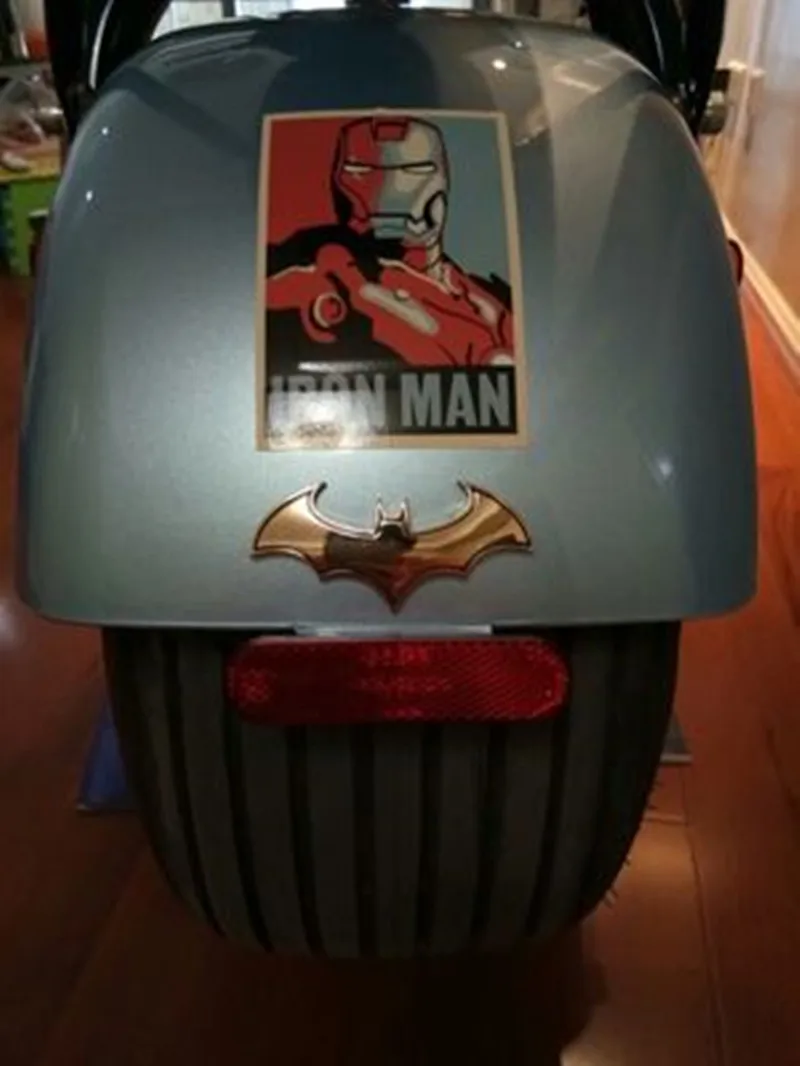 Бесплатная доставка летучая мышь 3D хромированная металлическая наклейка с