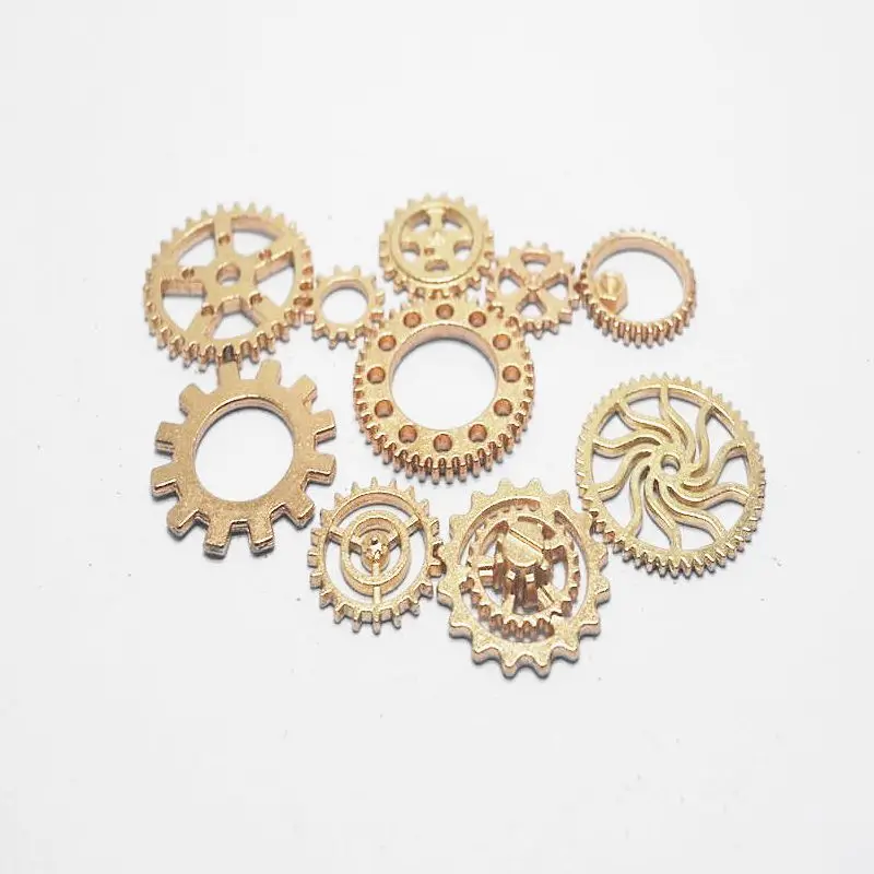 kc gold Смешанные 100 г steampunk шестеренки и винтики часы руки Ювелирные изделия пальцы - Цвет: kc gold