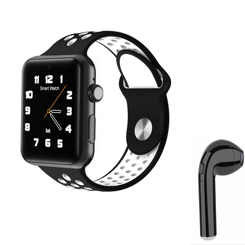black add earphone Умные часы с Bluetooth для apple watch, умные часы для мужчин, смартфон DM09 IWO 1:1 reloj inteligente hombre для дропшиппинга - Цвет: black add earphone