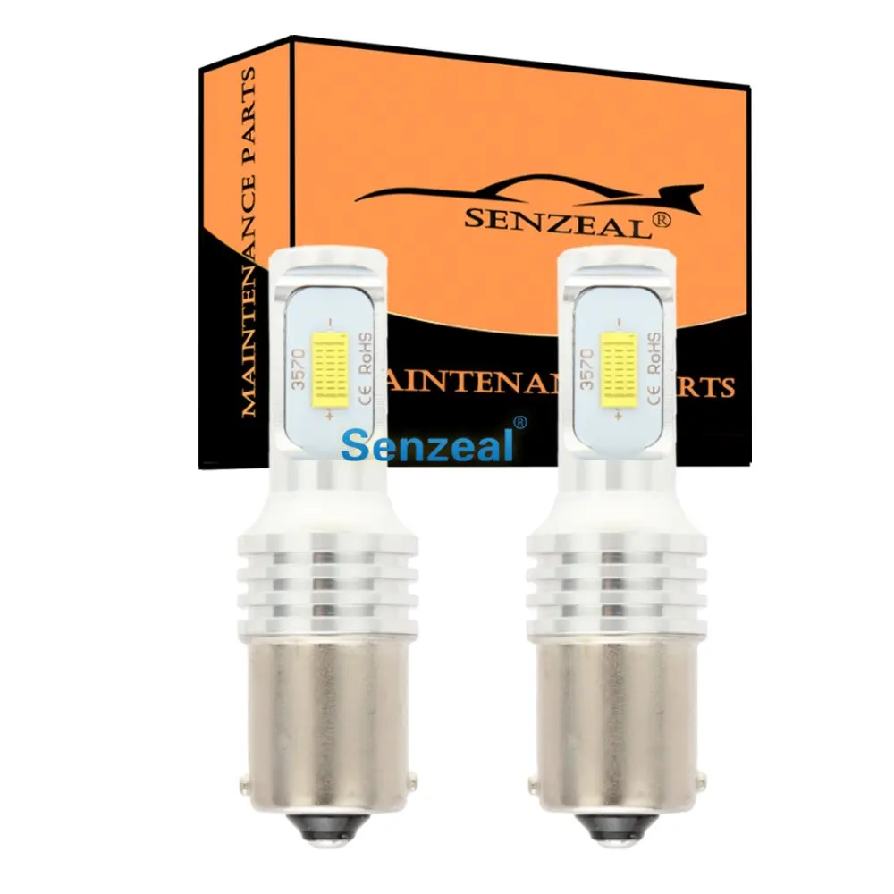 SENZEAL 2pcs 1000Lm 1156 задние фары светодиодный P21W 72W Автомобильные стоп сигналы BA15S авто