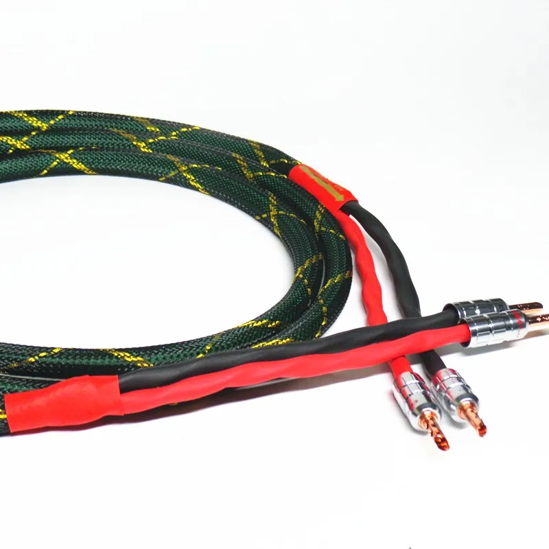 Hi end Fi динамик кабель с CMC банановые пробки|hifi speaker cable|speaker cablehi-end cable |