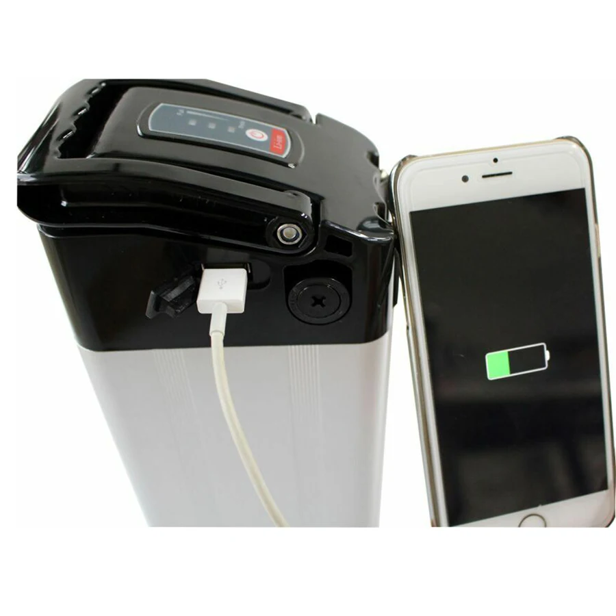 Батарея YOSE POWER Silver Fish Ebike 48В 36В 10ач 12 5ач с USB литий ионный аккумулятор для