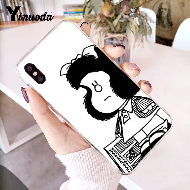 Mafalda DIY Роскошный чехол для iphone 12 8 7 6 6S Plus X XS MAX 5 5S SE XR 10 Чехлы 12mini | Мобильные
