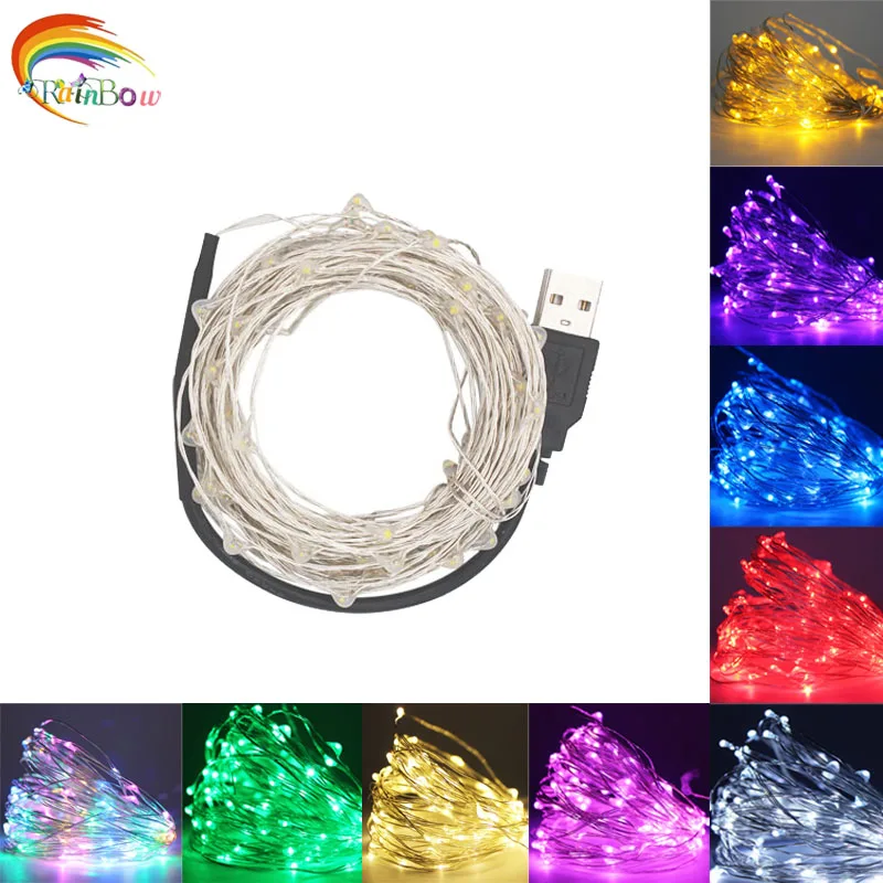 Гирлянда светодиодная с USB 2/5/10/20/50/100 светодиодов|Светодиодная лента| |