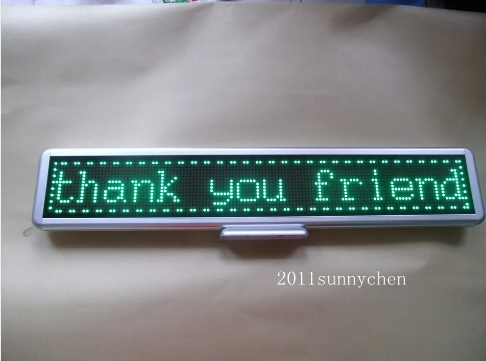 Green Programmable LED Moving Scrolling Message Display Sign Board 21"x4"