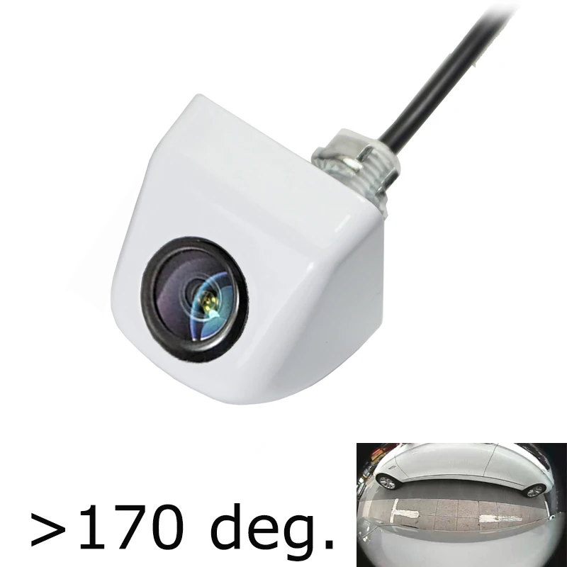 white fisheye 3 цвета ccd HD appr 180deg рыбий глаз вид Анти-туман резервная камера заднего вида ночное видение парковочная камера Фронтальная боковая камера цинковый сплав - Название цвета: white fisheye