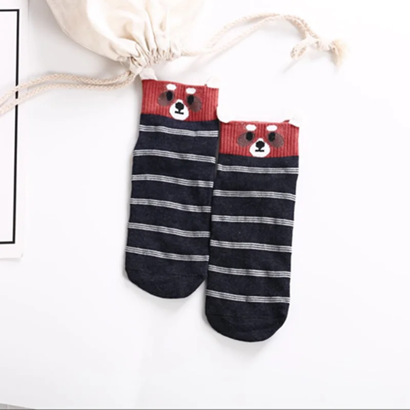 Новые модные милые животные женские хлопковые носки Kawaii летние короткие носки тапочки Для женщин Повседневное мягкие забавная лодка носки