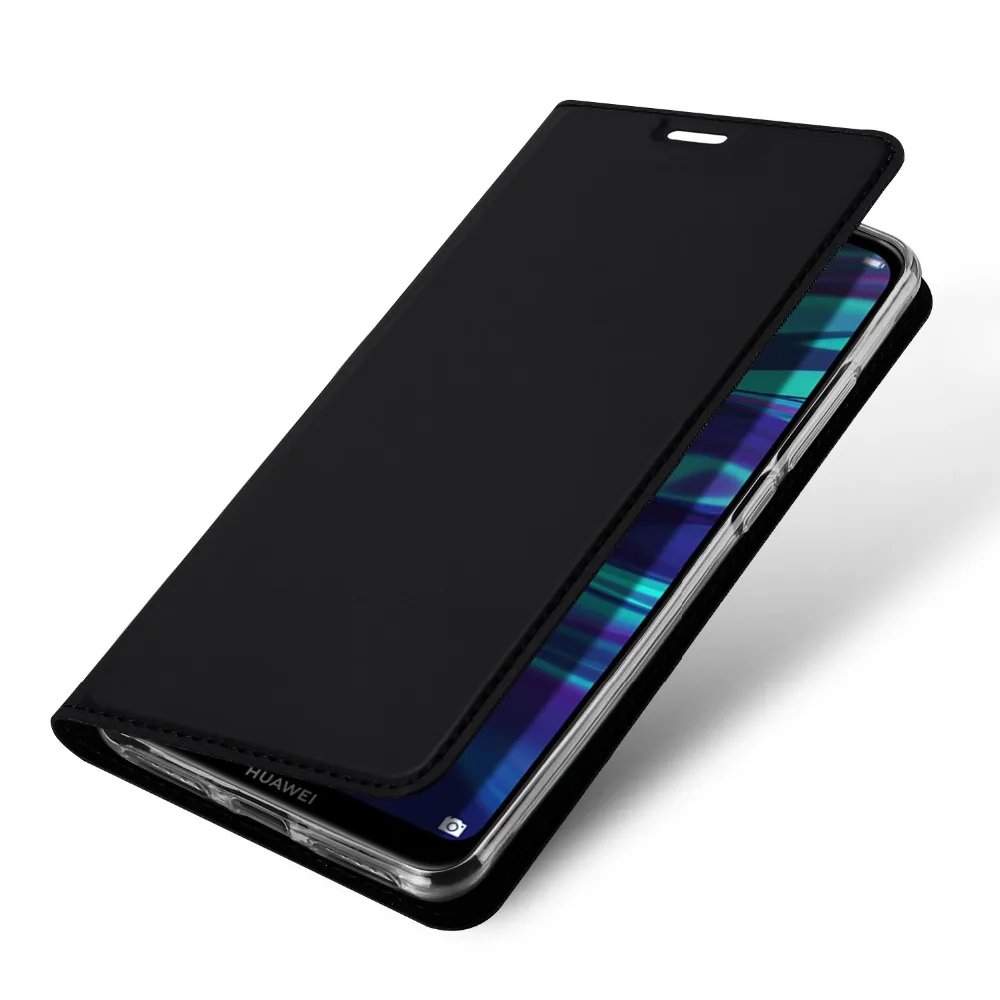 DUX DUCIS Leather Flip Case for HUAWEI Y7 2019 business Wallet phone Bags Cases on PRIME protective case | Мобильные телефоны и