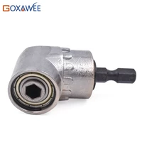 goxawee 105 degree angle head screwdriver 14 hex shank magnetic angle bit driver adapter for power drill screwdriver bits tools