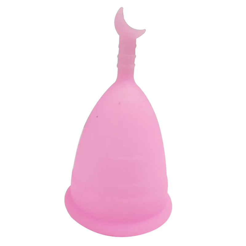 Pink 1 шт Женская менструальная чашка многоразовая Дамская менструальная чашка медицинская силиконовая менструальная копа женская гигиеническая Лунная чашка - Цвет: Pink