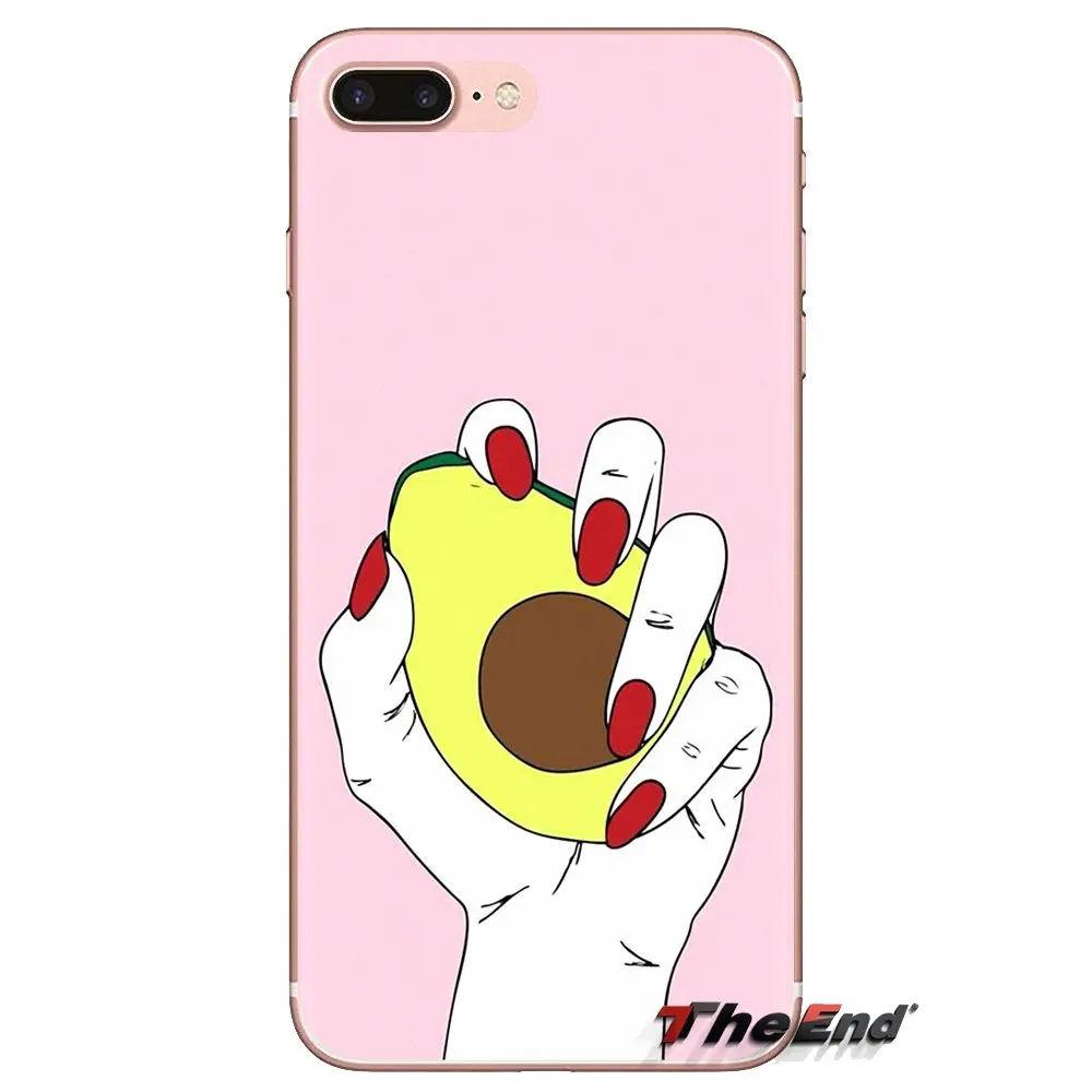 Прозрачные мягкие чехлы для Xiaomi Mi3 Samsung A10 A30 A40 A50 A60 A70 Galaxy S2 Note 2 Grand Core Prime Авокадо