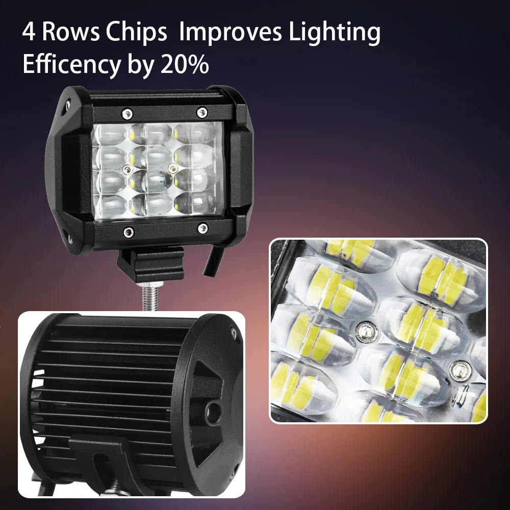 Weketory 4 светодиодный LED бар Номинальная 36 Вт фактический 15 Светодиодный свет для