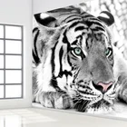 Пользовательских фото настенные Бумага 3D черный и белый животных тигра настенная Гостиная вход Спальня Задний план росписи декора стены Бумага