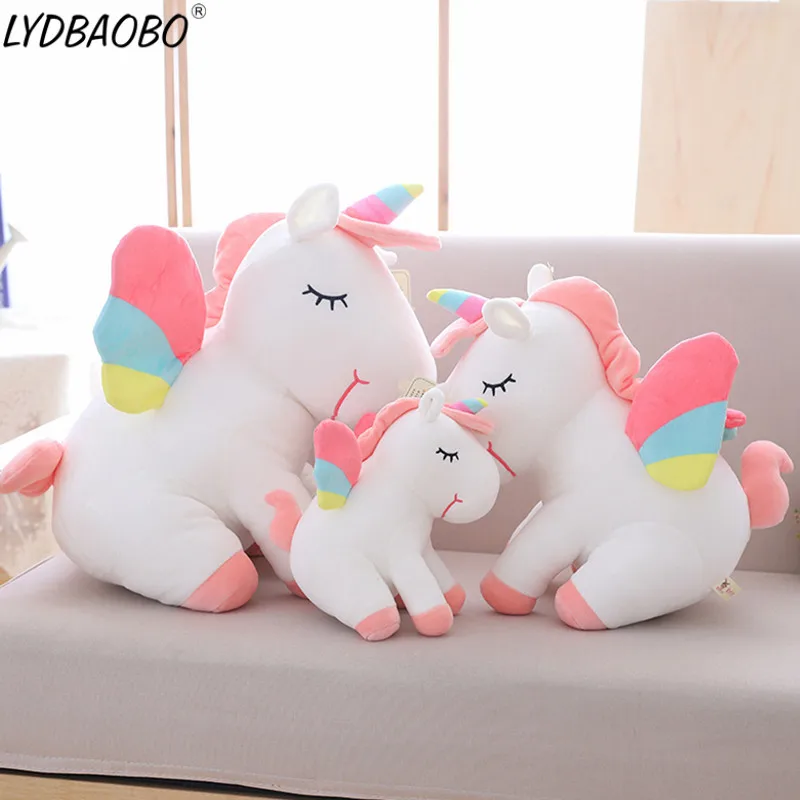 

1pc 25CM New Soft Cute Rainbow Style Unicorn Toy Plush Toys Animals Horse Children Toys Baby Dolls Birthday Gifts