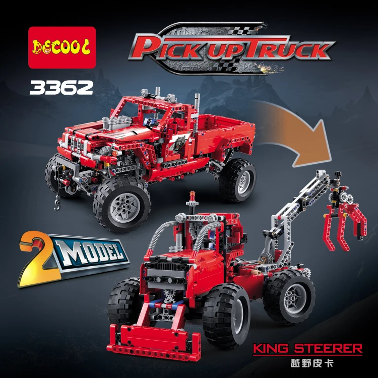 Decool 3362 техника 2 в 1 пикап 1053 шт. игрушка строительные блоки кирпичи дети модель