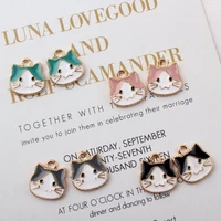 10pcslot multi cute cat enamel charms for jewelry making braceletnecklaceearings fashion jewelry womens accessories yz268