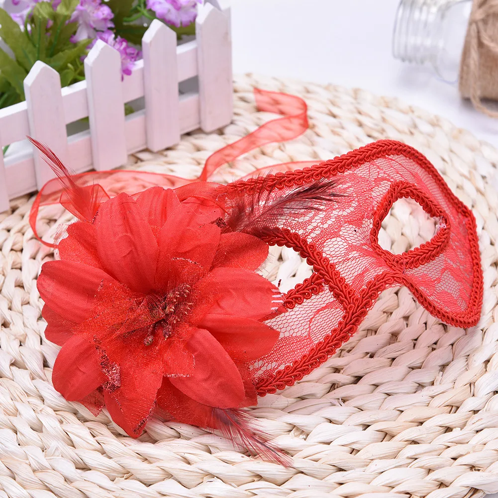 Маска для танцев с боковым цветком женский маскарадный костюм девочек нарядная