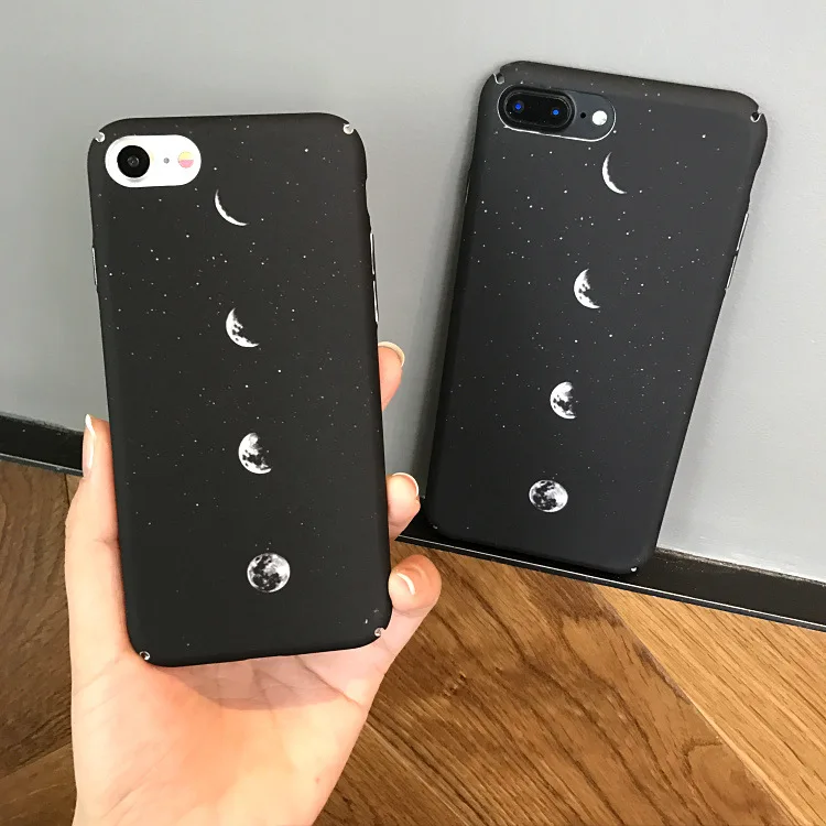 Fashion Space Eclipse of the Moon Pattern Cover For iphone 6 Case 6S 7 6Plus S Hard PC Print Cell Phone Cases Coque |
