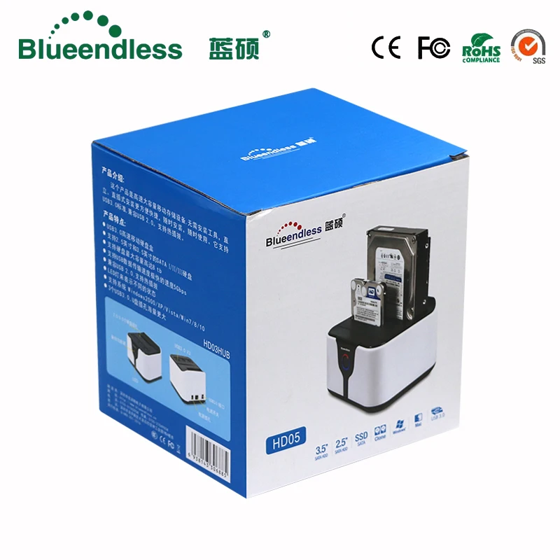 Клон SATA к USB 3 0 Hdd док станция коробка 2 5/3 5 &quotвнешний чехол USB3.0 Bay пластиковый