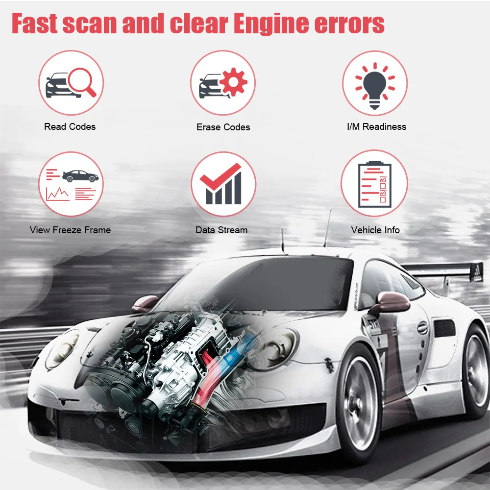 OBD2 автомобильной сканер OBD автомобиля инструмент диагностики в русский код
