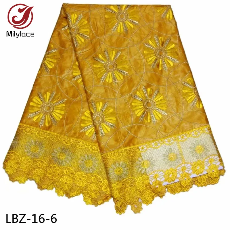 Африканская Хлопковая ткань Bazin с цветочной вышивкой кружевная Ткань 5 ярдов