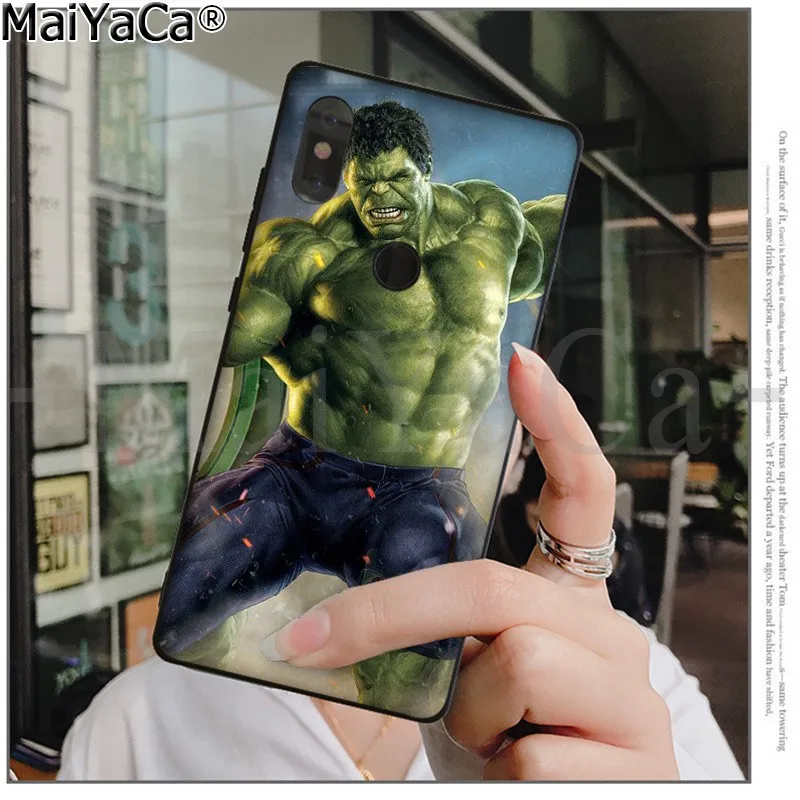 A9 MaiYaCa герои Marvel Hulk ТПУ черный чехол для телефона оболочка для Xiao mi Red mi 5 5Plus Note4 4X Note5 6A mi 6 mi x2 mi x2S - Цвет: A9
