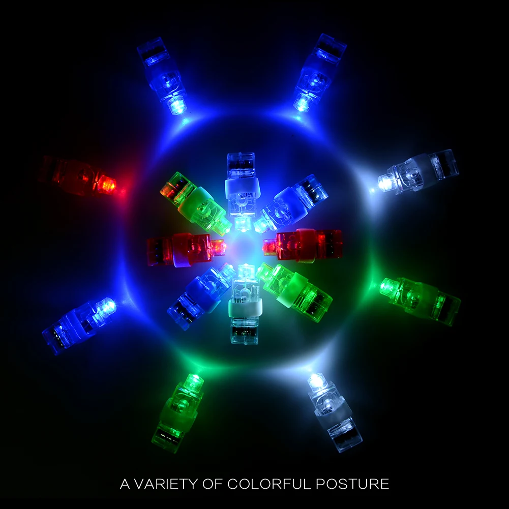 100 шт. LED пальчиковые светящиеся яркие цветные лазерные лампы для свадебного