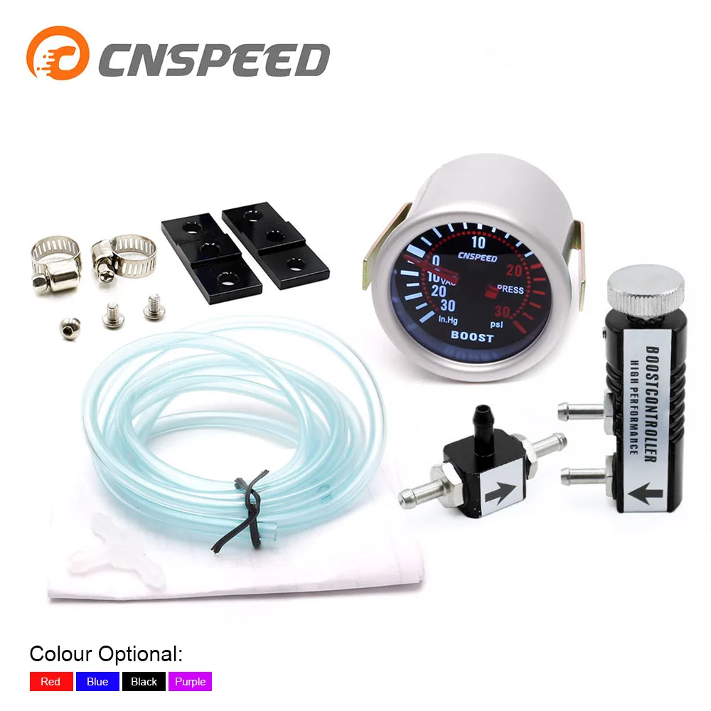 CNSPEED 52 мм Boost Gauge PSI с турбо Con роликовый комплект 12 В Гоночный Автомобиль Turbo Aut