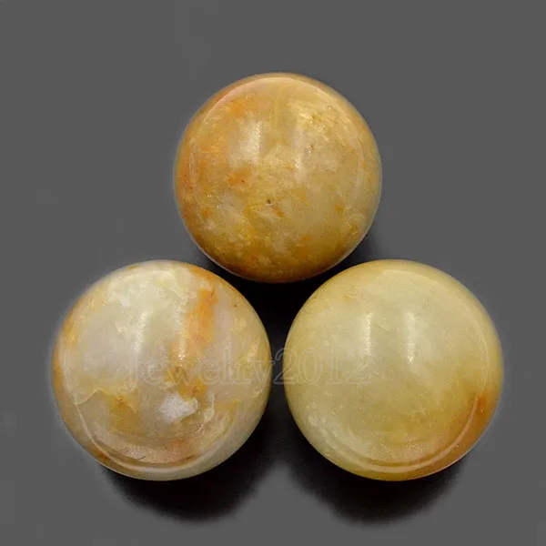 18 Yellow Aventurine 1 шт. 50 мм натуральные драгоценные камни круглый шар кристалл лечебная Сфера массаж рок камни декор модные ювелирные изделия дизайн - Цвет: 18 Yellow Aventurine