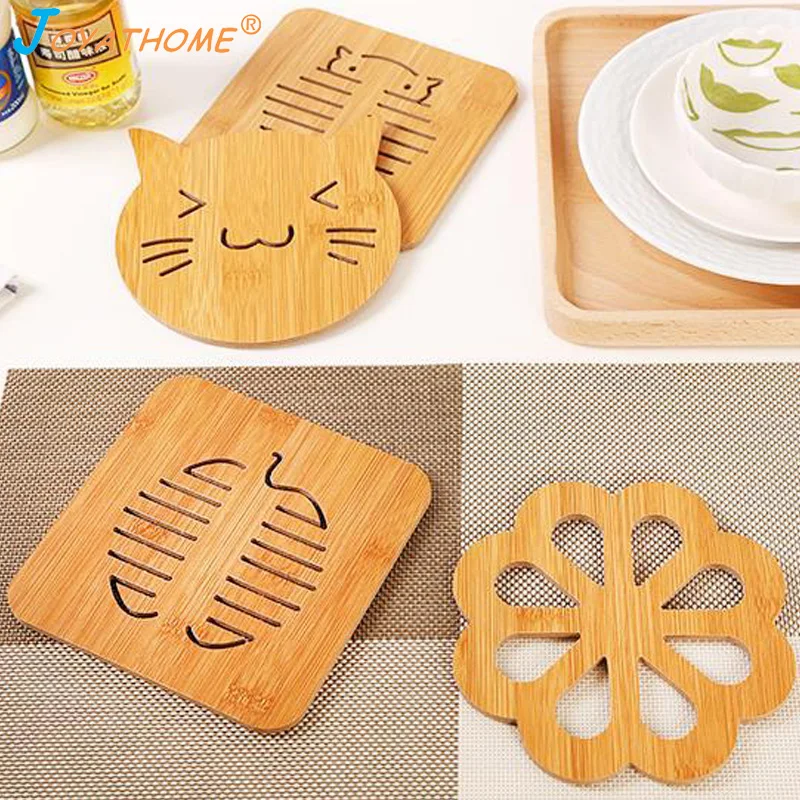 Joyathome 9 стилей мультяшный бамбуковый термостойкий Коврик Настольная сковорода