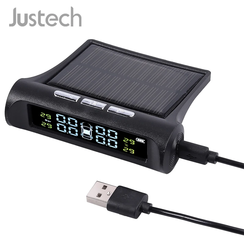 

Система контроля давления в шинах Justech, на солнечной энергии, с ЖК-монитором