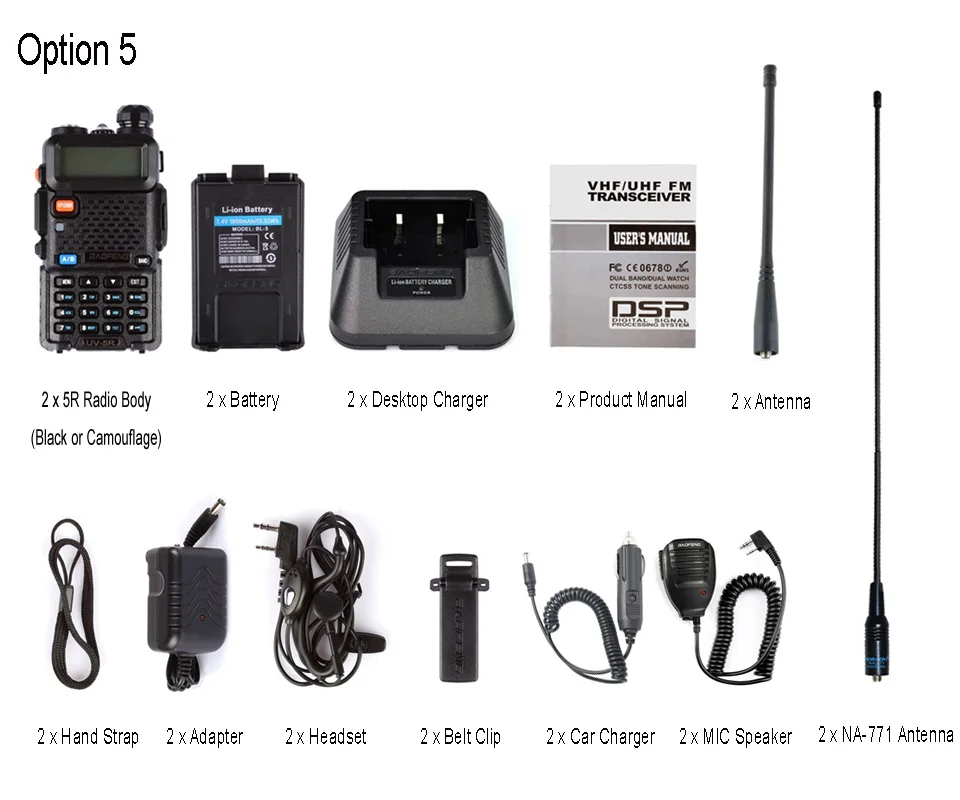 1 шт./2 шт. рация Baofeng UV-5R радиостанция 5 Вт портативная Baofeng uv 5r из России, Украины, Испании склад радиолюбителя