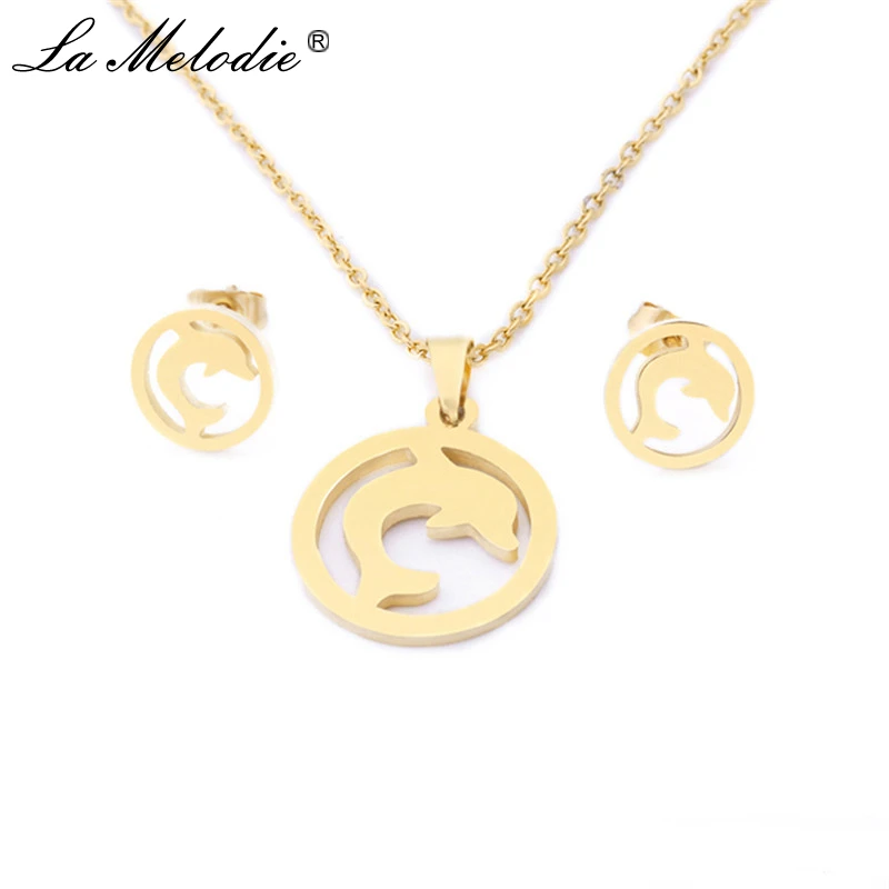 Новые серебряные цветные звенья цепи из нержавеющей стали Подвески Дельфин