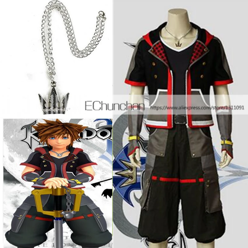 Высококачественный костюм для косплея Kingdom Hearts 3 Sora куртка костюмы на Хэллоуин |