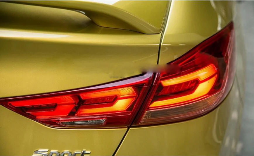 Бампер лампа для hyundai Elantra задние фонари светодиодный задний фонарь DRL+ обратный+ тормоз+ Динамический движущийся сигнал поворота