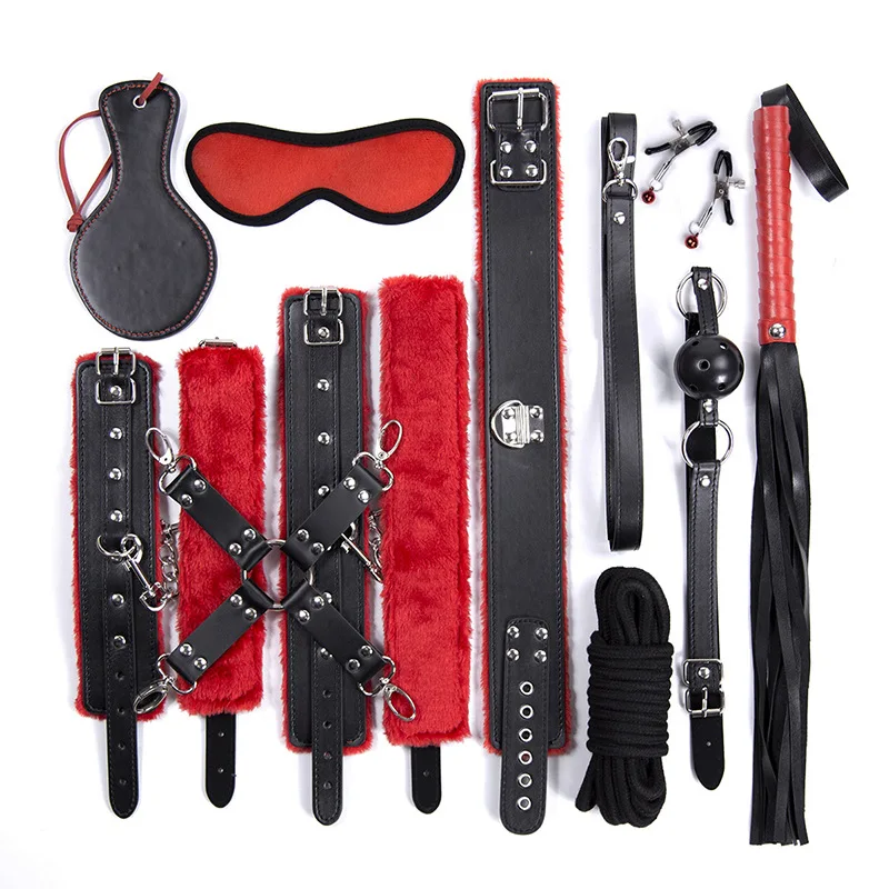11 шт./компл. искусственная кожа BDSM Связывание собака головные уборы для