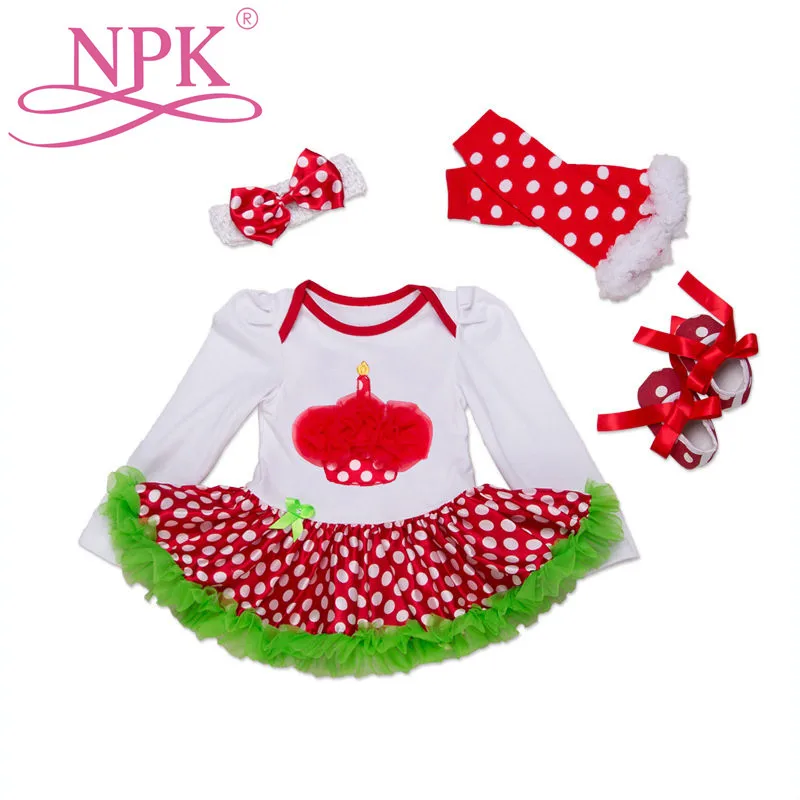 NPK 7 различных стилей Красочные 20-22 дюйма Boneca Bebe платье 50-57 см Рождественская