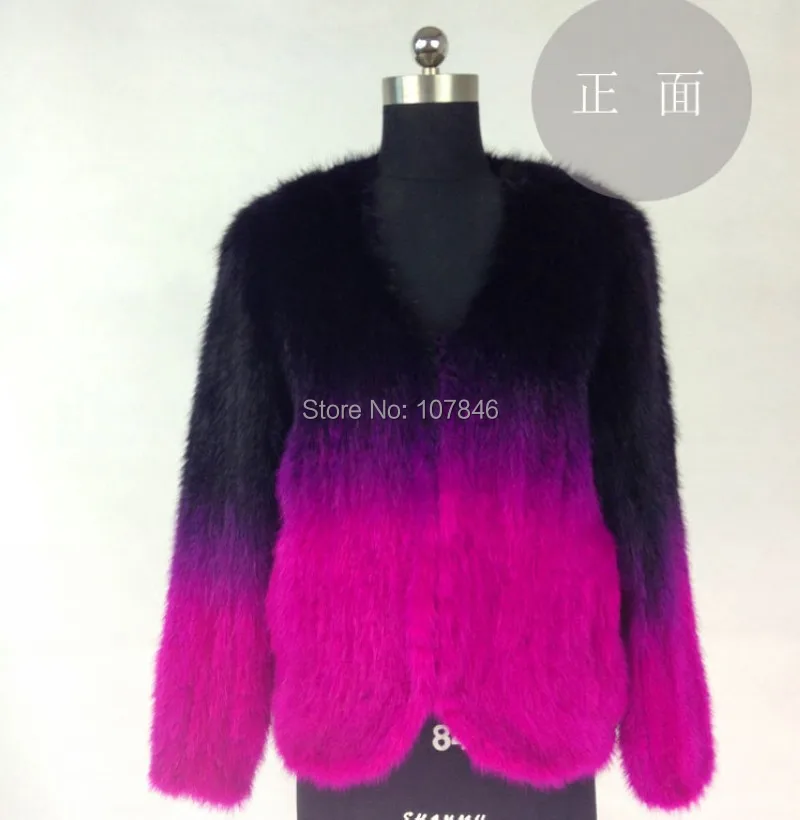 Осенние женские модные из натуральной норки Меховая куртка пальто зимнее Для