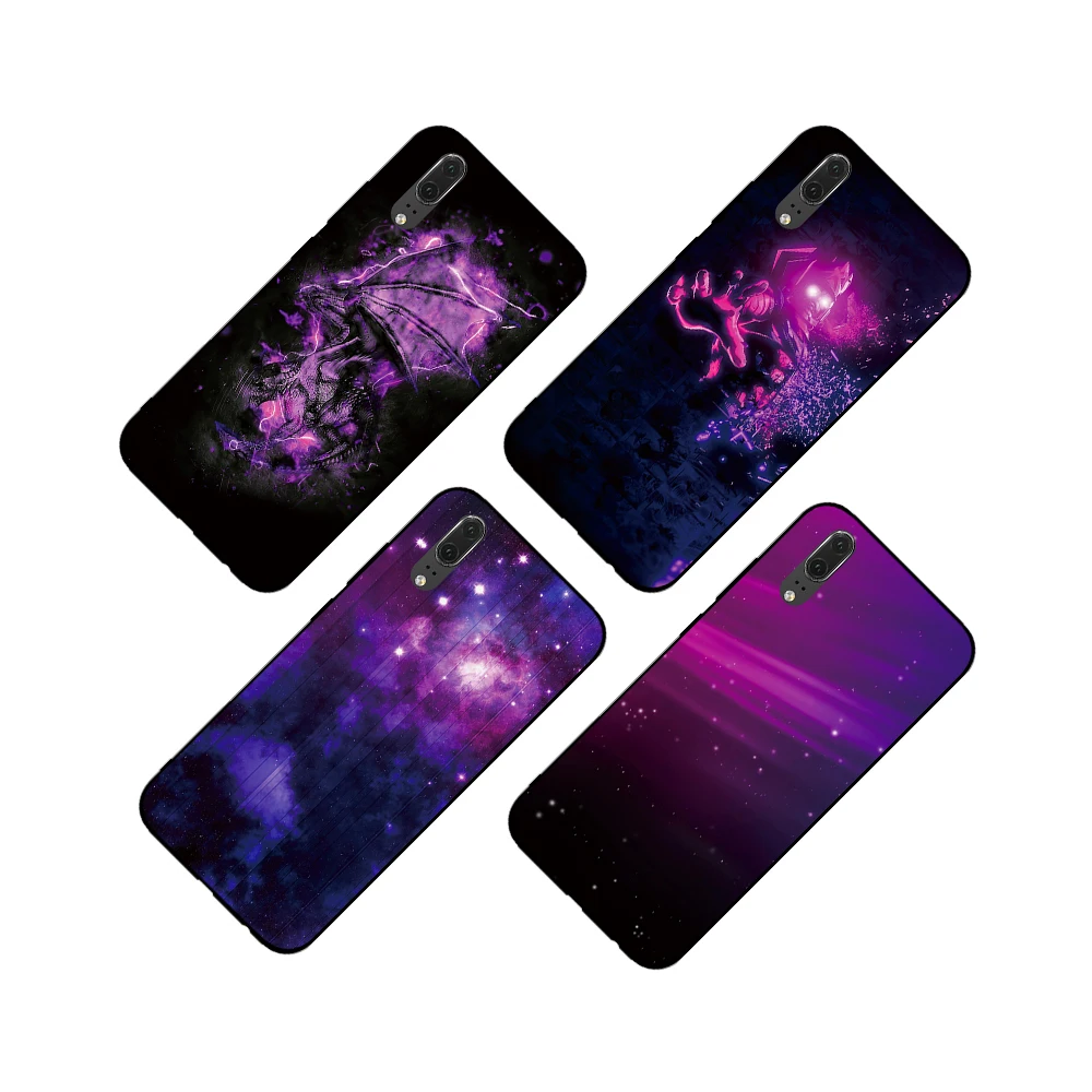 Psychedelic фиолетовый свет для Huawei P8 P9 P10 P20 P30 Lite Pro P Smart 2016 2019 ТПУ Мягкий силикон |