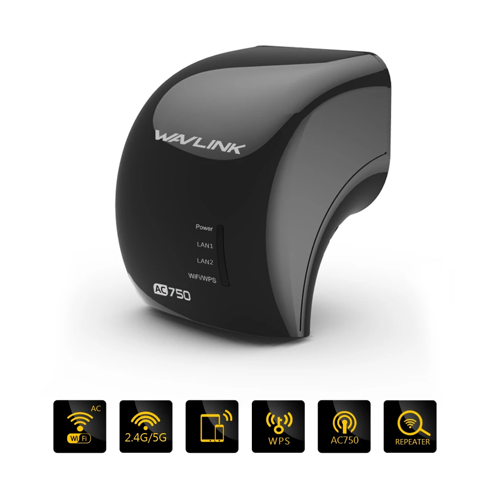 Wavlink AC750 Smart Wi-Fi ретранслятор/точка доступа усилитель сигнала двухдиапазонный