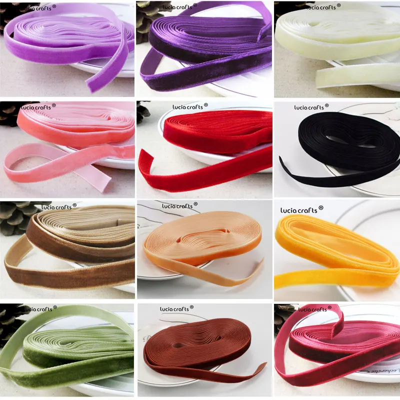 

Lucia crafts 5Yards /Lot 10mm Velvet Ribbon Diy Garment Clothing Accessories Wedding Party Decor T0804