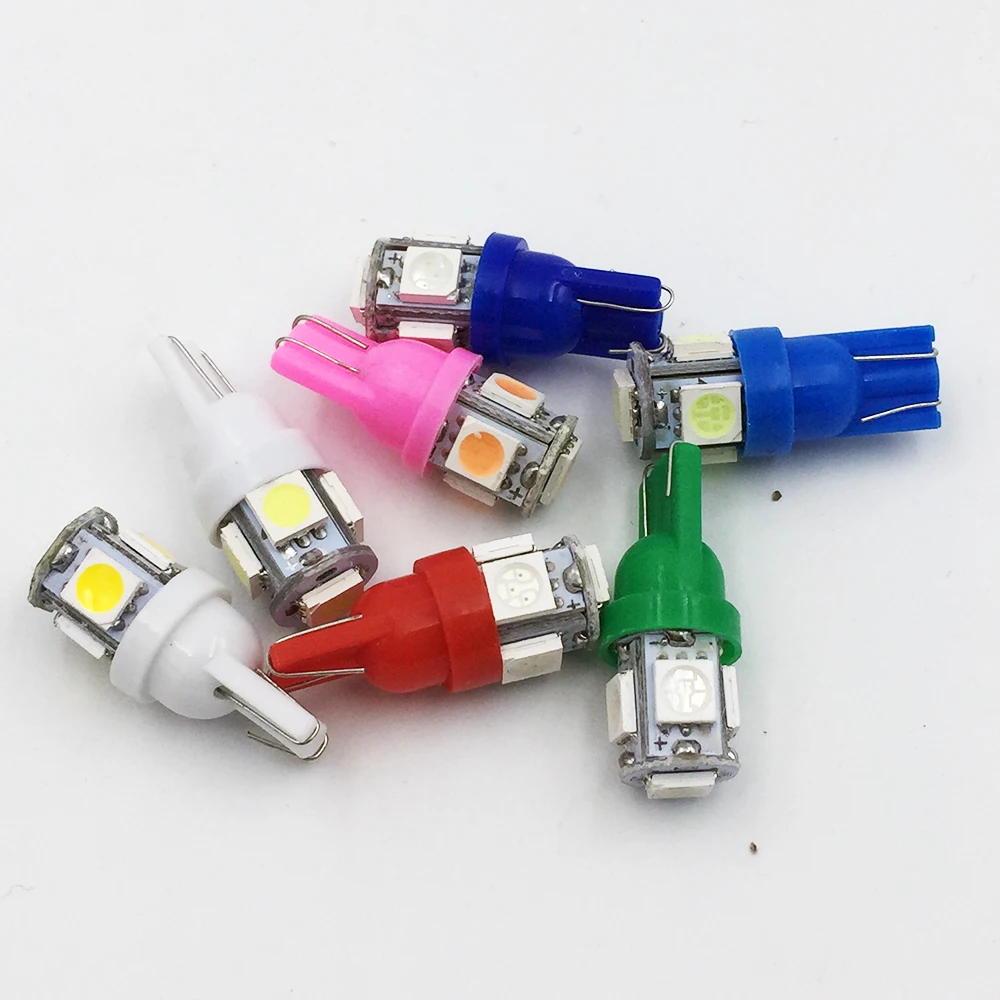 YSY 100 шт. T10 5050 5SMD светильник ПА постоянного тока 24 В супер белая W5W 194 168 стандартная