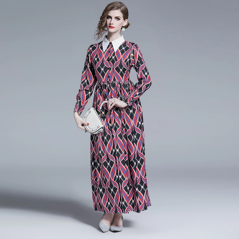 Новое дизайнерское модное весеннее богемное Макси Платье женское с длинным